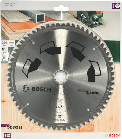 Bosch DIY Kreissägeblatt Special für verschiedene Materialien (Ø 235 mm, 64 Zähne), 235 mm