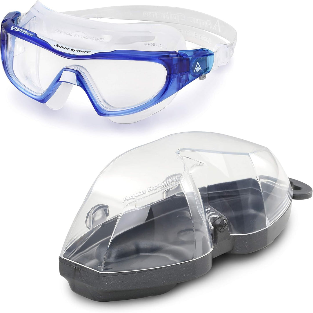 Aquasphere Unisex Vista Pro Schwimmmaske (1er Pack) Einheitsgrösse Transparent - Blaue Titan-Spiegel