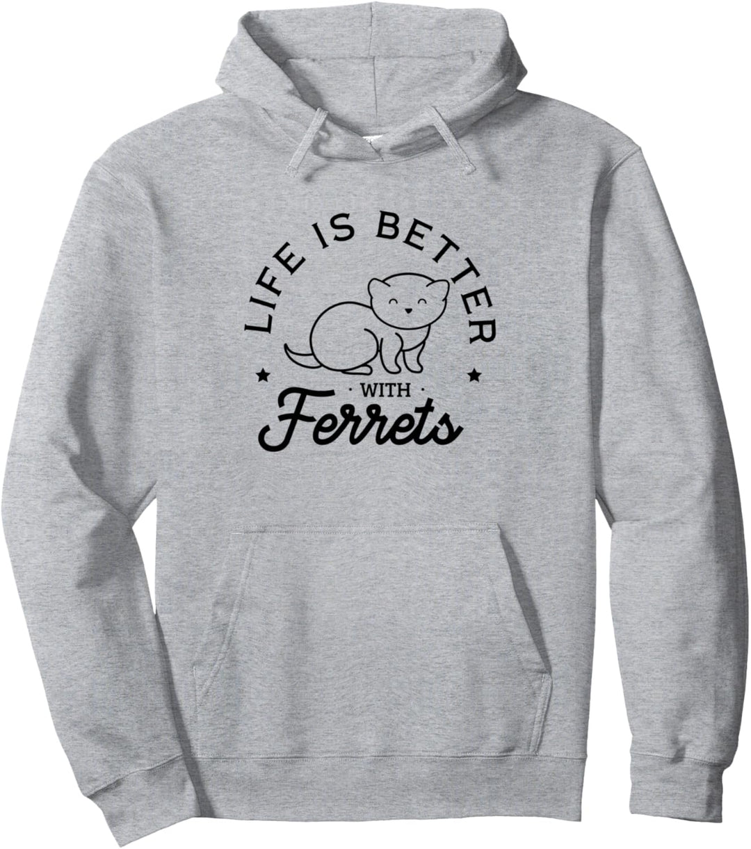 Leben mit Frettchen Niedliches Nagetier Haustier Pullover Hoodie
