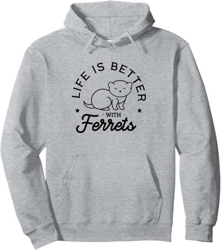 Leben mit Frettchen Niedliches Nagetier Haustier Pullover Hoodie
