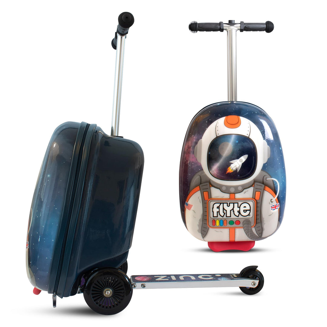 FLYTE Roller-Koffer, Faltbarer Kinderkoffer - Hartschale, Ride On mit Rädern, 2-in-1, 18 Zoll, 25 Li