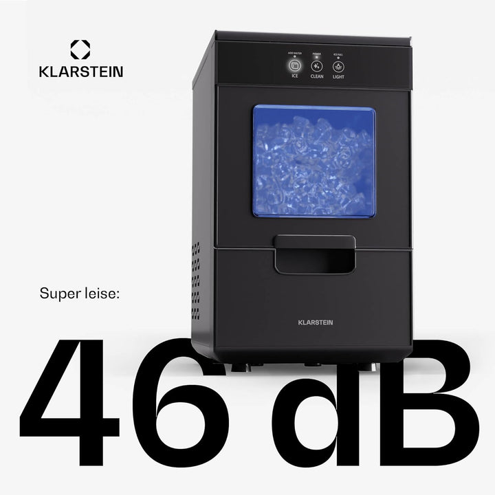 Klarstein 2,2L Eisnugget-Maschine für Zuhause, Camping & Gastro, Schnelle Nuggeteis-Maschine Klein,