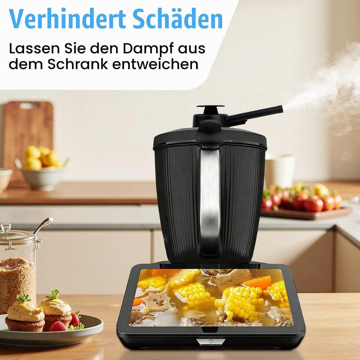 Dampfumleiter kompatibel mit Thermomix TM7 zubehör | 360° Drehbarer Dampfkamin mit Überlaufschutz |