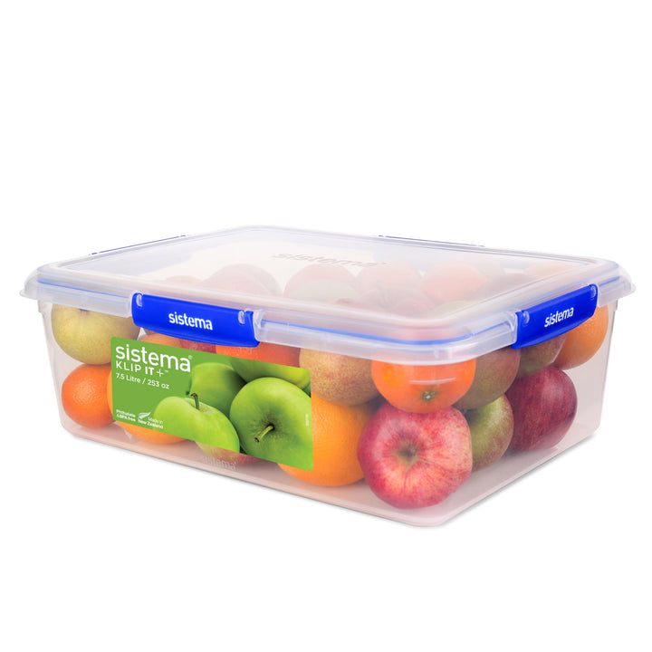 Sistema KLIP IT PLUS Frischhaltedose | 7,5 l rechteckig | stapelbare und luftdichte Vorratsdose mit