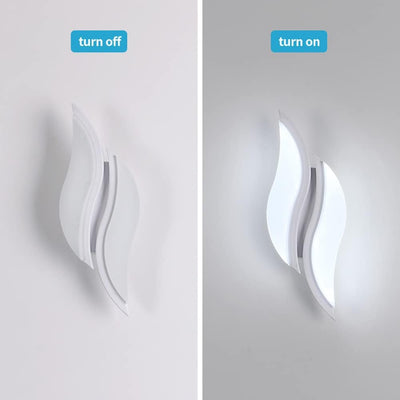 Goeco Wandlampe LED innen, Wandleuchte Modern 20W 2300LM, Weisse Wandleuchte aus Acryl für Wohnzimme