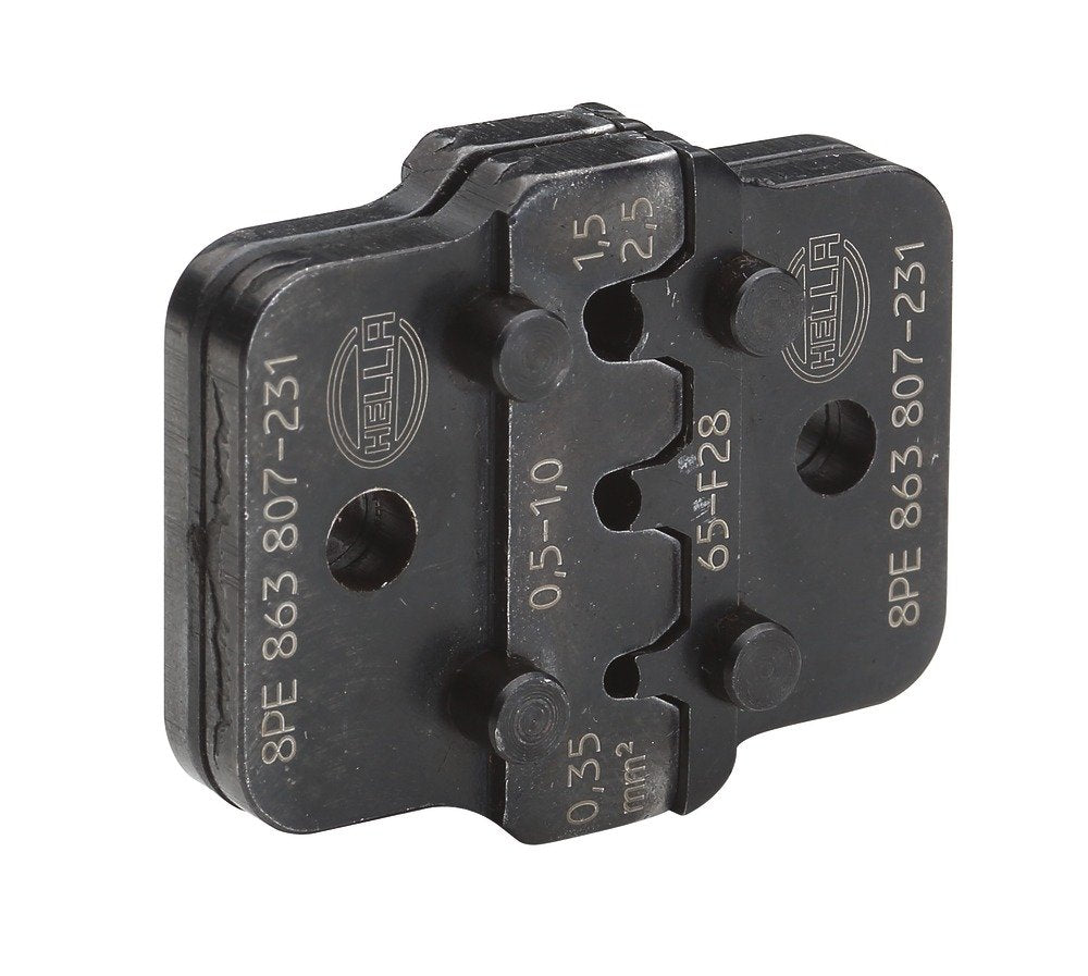 HELLA - Crimpzangeneinsatz - Metall - schwarz - Ø von: 0.35mm - Ø bis: 2.5mm - JPT/TAB2,8/MCP2,8/Pro