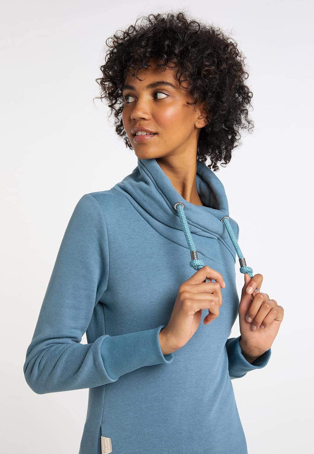 Ragwear NESKA Damen Frauen Kapuzenpulli,Kapuzenpullover,Hoodie,Stehkragen,warm,Seitentaschen S Aqua