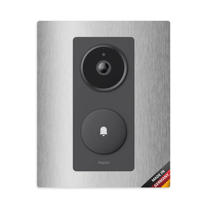 iSecur Blende passend für Aqara Doorbell C Amera Hub G410 - az282 G410 Edelstahl Silber 14 x 17,5 cm