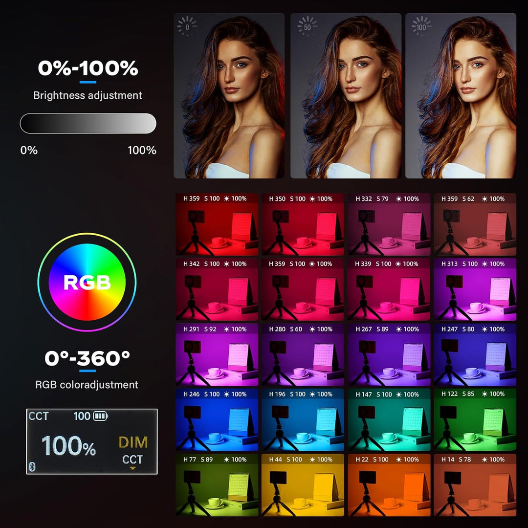 GODOX MA5R Magnetic Full Colour RGB Video Light, 1800K-10000K 14 Pre-Programmed Effects LED Light Ph