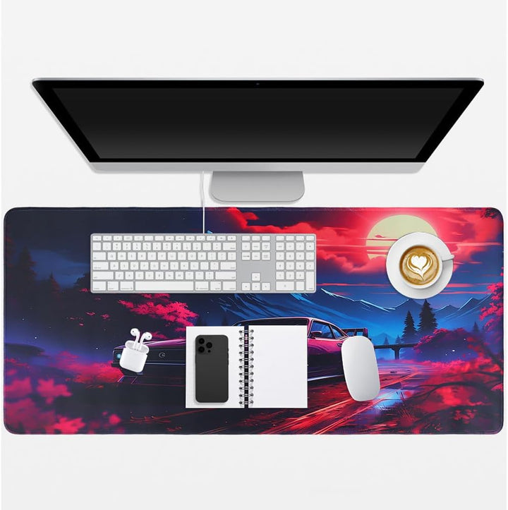 Schreibtischunterlage XXL Mauspad Gaming, Schreibtischunterlage Auto Maus Pad, 900x400 mm Grosses Ma