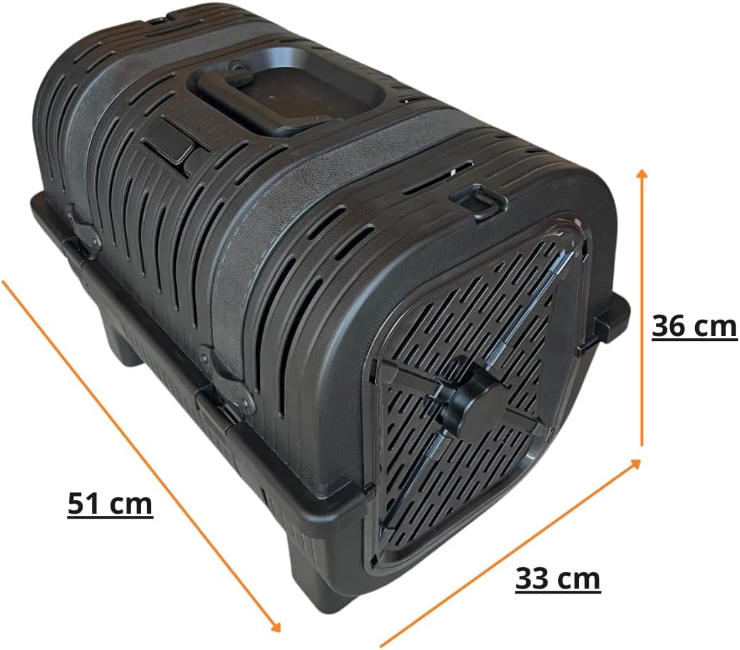 Mamapetz Lull Carrier Premium Haustier Transportbox Hund & Katze Sicher & Stilvoll (Schwarz), Schwar