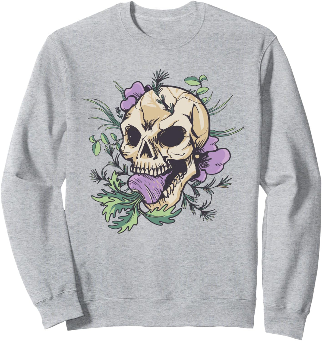 Rübe Schädel Floral Blumen Cranium Sweatshirt