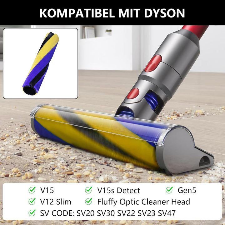Yivy Ersatz Bürstenwalze für Dyson Gen5/V15 und V15 Detect Slim /V12 Slim /V10 Slim/V8 Slim Series S