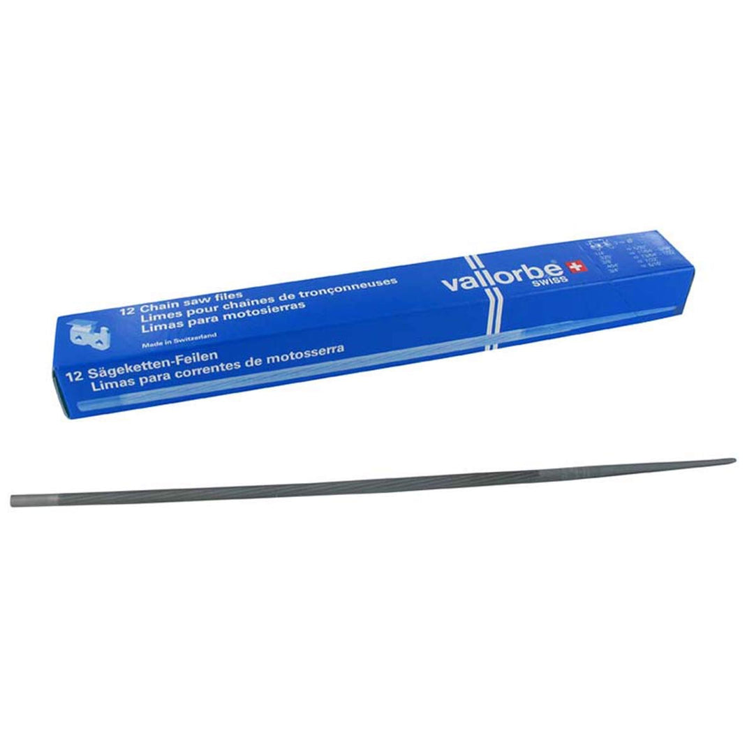 VALLORBE Rundfeile für Sägeketten Durchmesser: 4,8 mm, L: 20 cm. 12 Stück
