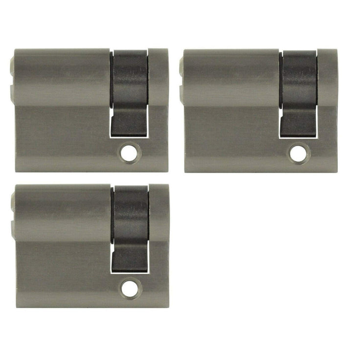 3x Halbzylinder 40 mm gleichschliessend 30/10 inkl. 15 Schlüssel