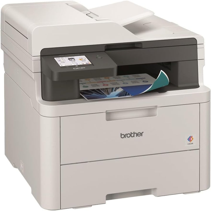 Brother DCP-L3560CDW - Kompaktes 3-in-1 Farb-LED Multifunktionsgerät mit WLAN/LAN, ADF und Duplexdru