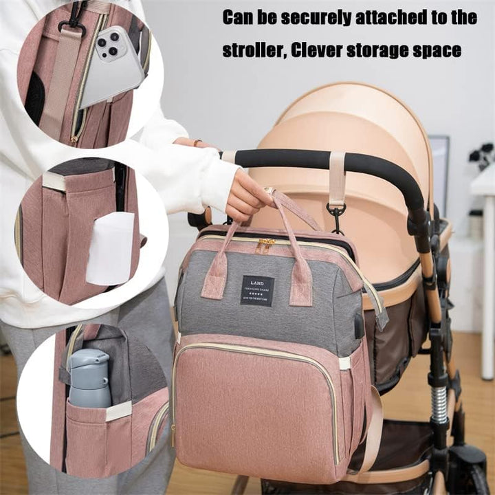 Wickeltaschen-Rucksack, Baby-Wickeltaschen, Muttertagsgeschenke, multifunktionaler wasserdichter Rei