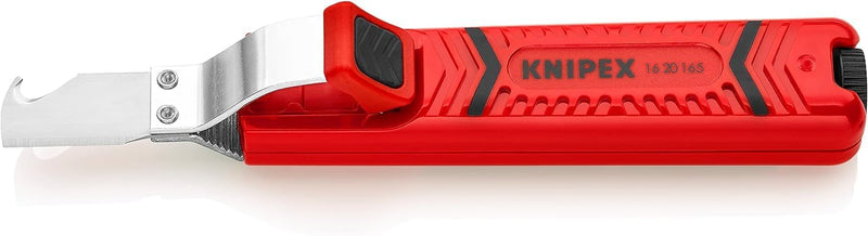 Knipex Abmantelungswerkzeug mit Schleppklinge schlagfestes Kunststoffgehäuse 165 mm 16 20 165 SB Sin