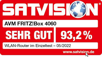 AVM FRITZ!Box 4060 (Wi-Fi 6 Mesh Router, bis zu 4.800 MBit/s (5 GHz) & 1.200 MBit/s (2,4 GHz), 2,5 G