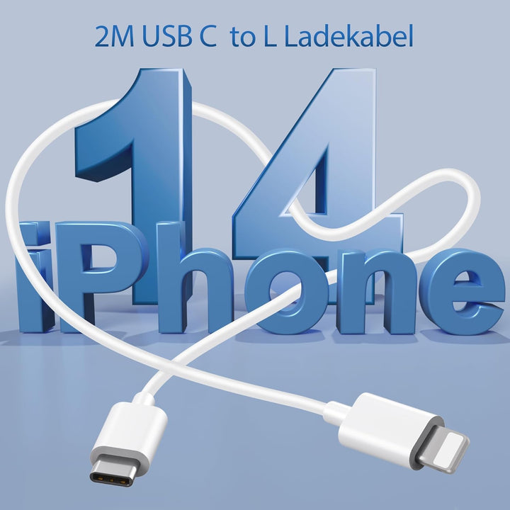 30W 2-Port Schnellladegerät Ladekabel für iPhone 14 13 12 11 Pro Max Plus Mini, iPhone XS XR X SE 8
