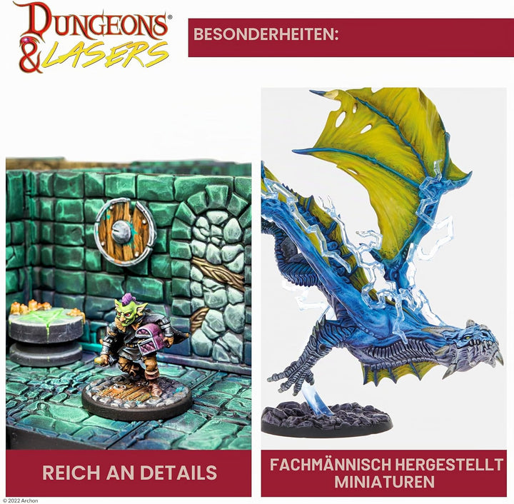 Dungeons &amp; Lasers Deuslair Flying Pirates Luftschiff Miniatur – für DND- und 5E-kompatible RPG-Spiel