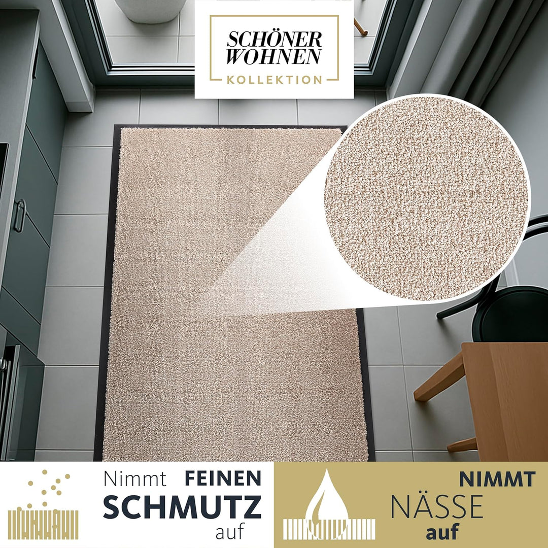 Schöner Wohnen Kollektion strapazierfähige Schmutzfangmatte Miami – getuftete Fussmatte 67x150 cm in