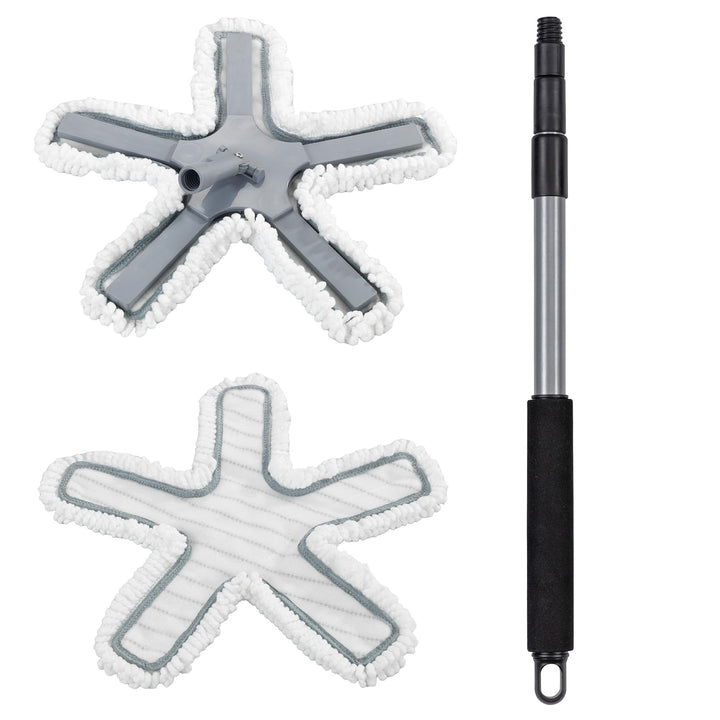 Bodenwischer Mod. Oktopus Teleskopstiel verstellbar 360 Grad Duo-Knickgelenk aus Karbonstahl Masse 4