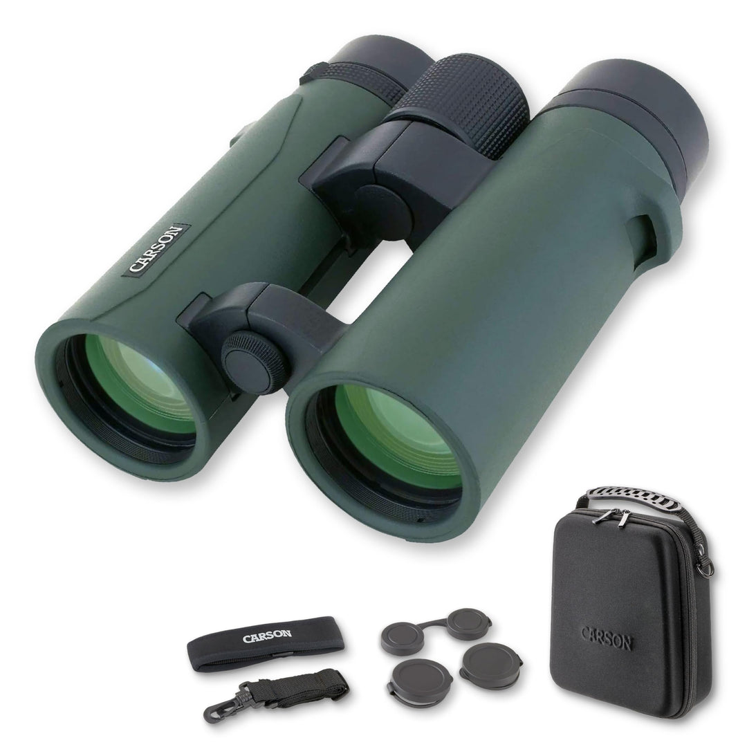 Carson RD Full-Size Fernglas, 10x42mm, Doppelstegdesign, wasserdicht, robust, beschlagfrei (RD-042)