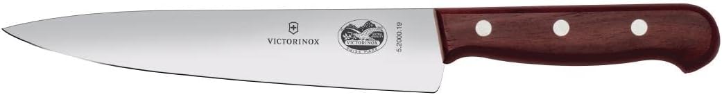 Victorinox, Wood, Profi Tranchiermesser, Extra Scharfe Klinge, gerader Schliff, 19 cm, Edler Holzgri
