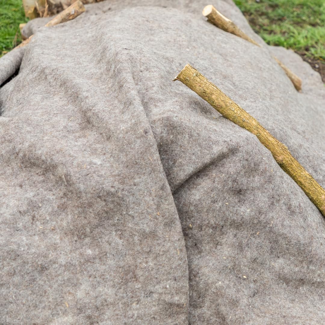 Andermatt Biogarten Kompostvlies aus Schafwolle 250 x 220 cm – natürliche Kompostabdeckung, atmungsa