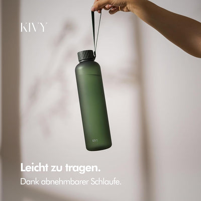 KIVY Trinkflasche 1l - Kohlensäure geeignet & Auslaufsicher - Für Sport, Schule & Büro - Sport Trink