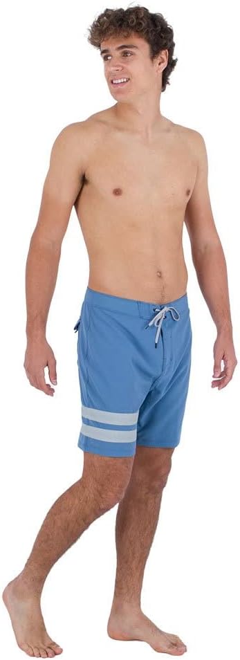 Hurley Herren Block Party 18' Badeshorts für Herren, Deep Aqua