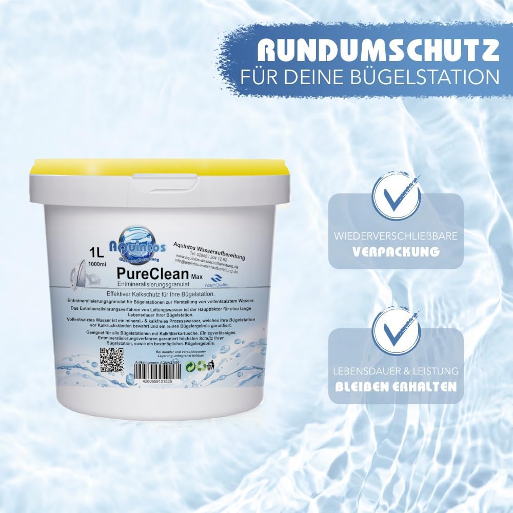 Filtergranulat Entmineralisierungsgranulat für Dampfbügeleisen (10 Liter), 10 Liter
