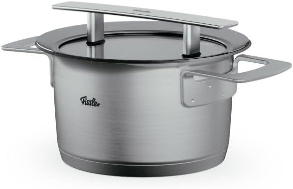 Fissler Phi Collection Kochtopf (16 cm, 1,9 L) mit Glasdeckel – Edelstahl-Topf klein, induktionsgeei