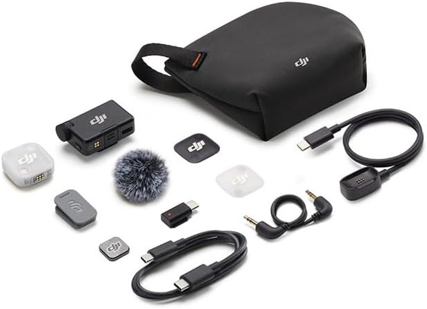 DJI Mic Mini 2 (1 TX + 1 Standard RX), kabelloses Lavalier-Mikrofon für iPhone und Android/Kamera/Ta