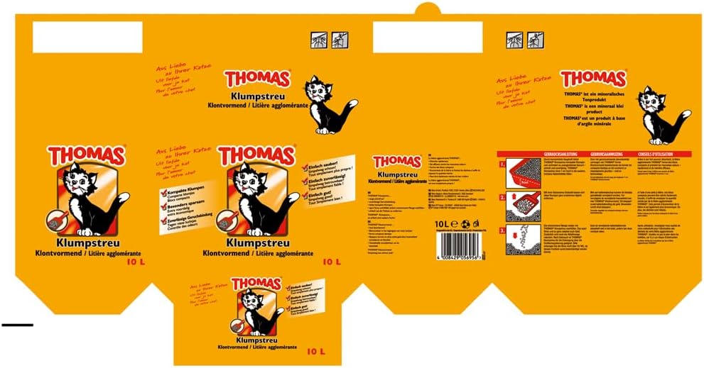 Thomas Klumpstreu Geruchsbindende Katzenstreu (10 L) + Zama4Zingo Karte, 10 L