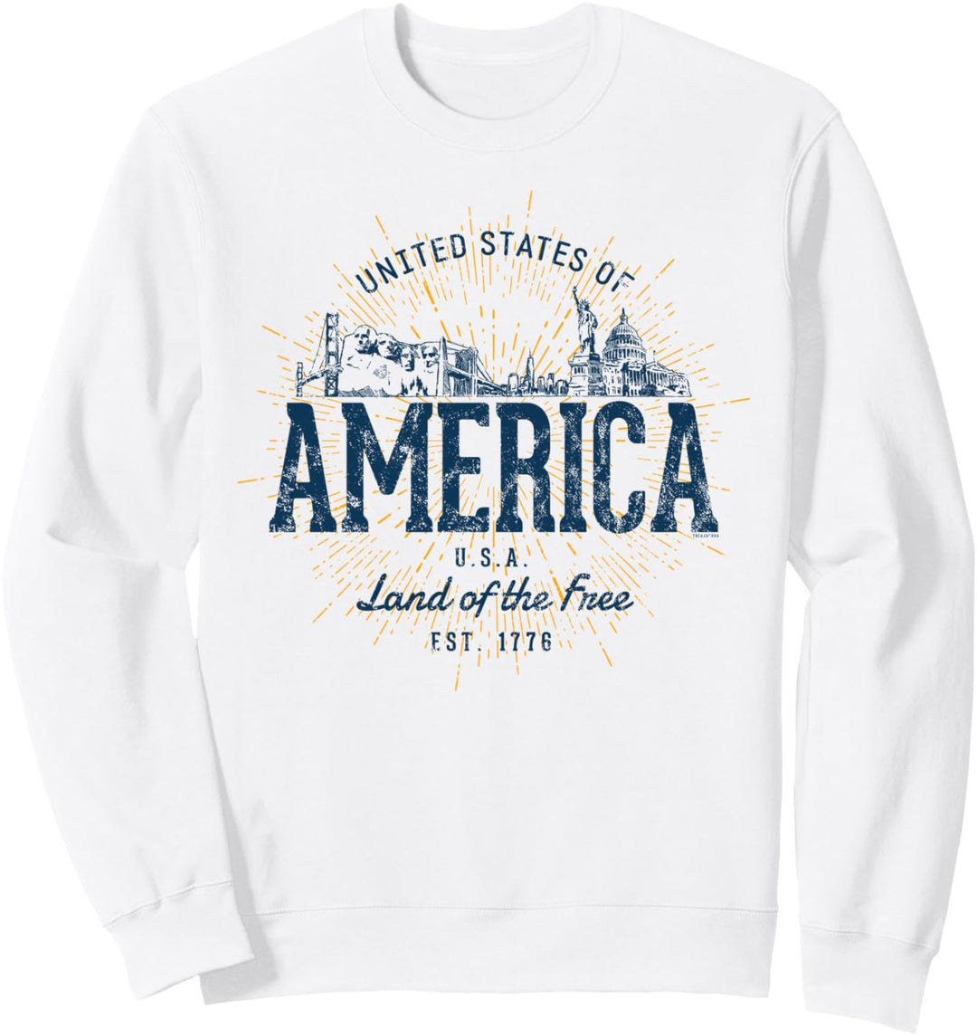 United States Slogan USA Vintage Retro Vereinigte Staaten Sweatshirt