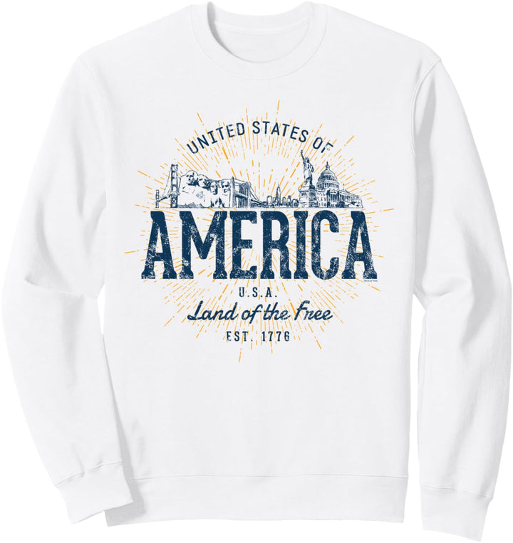 United States Slogan USA Vintage Retro Vereinigte Staaten Sweatshirt