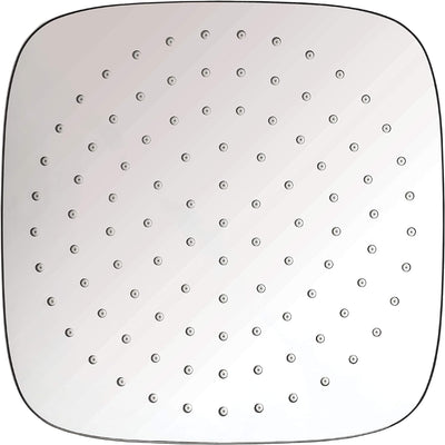 'aquaSu® Kopfbrause Oliva mit 1 Strahlart | eckig | chrom | 25 x 25 cm Sprayplatte | mit Kugelgelenk