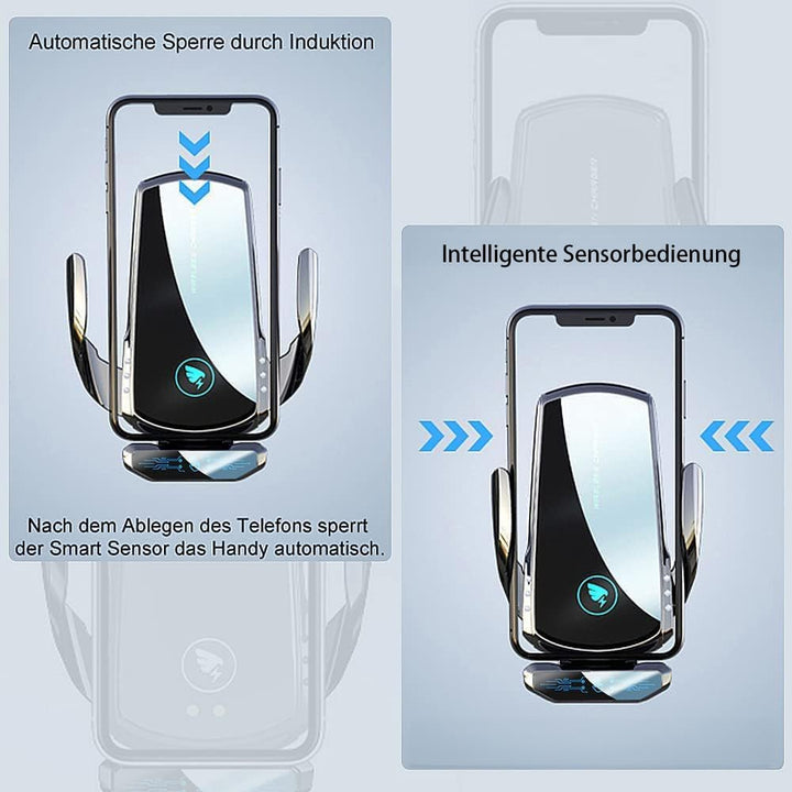 AmazeFan Kabelloses Autoladegerät 15W Qi-Ladegerät Schnellladegerät Touchscreen für iPhone Samsung H