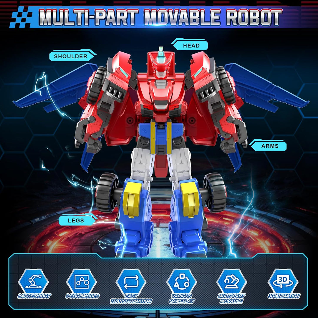 Verwandlungsroboter 2 in 1 Raptor Bolt Wing, 8,66 Zoll, Kinder Roboter Spielzeug, Chariot Transforma