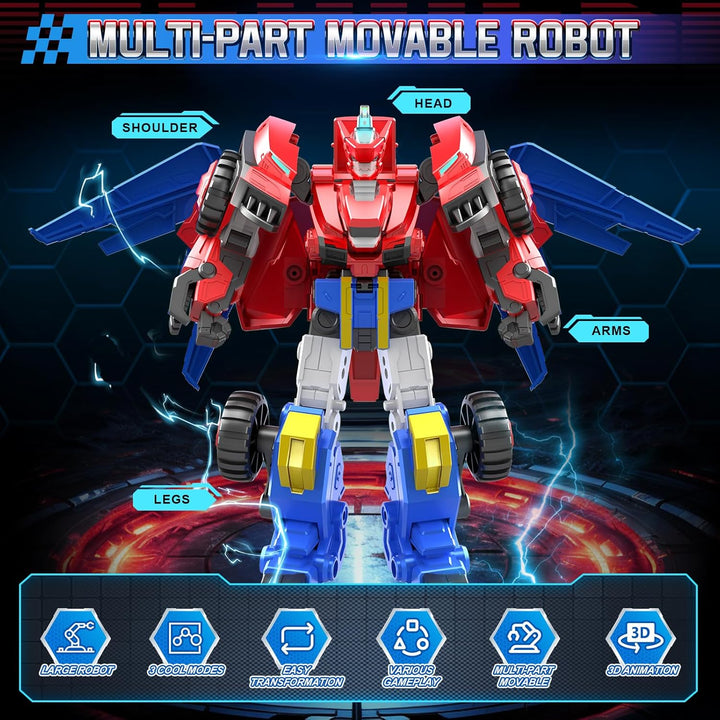 Verwandlungsroboter 2 in 1 Raptor Bolt Wing, 8,66 Zoll, Kinder Roboter Spielzeug, Chariot Transforma