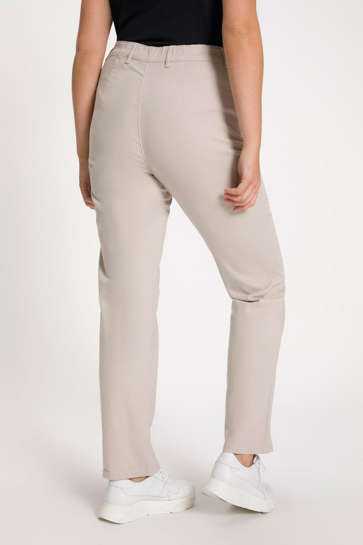 Ulla Popken Damen grosse Grössen Übergrössen Plus Size Sommerhose Mony, angenehm leicht, Zipptaschen