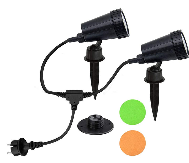 Trango 2-flammig IP44 Gartenstrahler 3077 Aussenleuchte incl. je 1x GU10 LED Leuchtmittel &amp; 2,95 Met