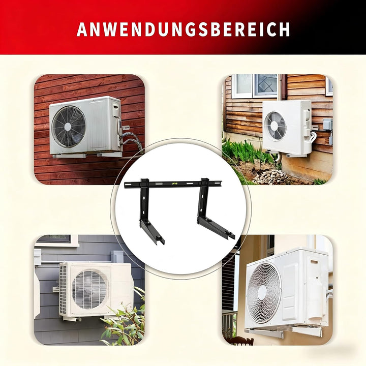 Wostore Universal Wandhalterung für Klimaanlage Aussengerät 550mm 9000-36000 BTU bis 160kg, Wandkons
