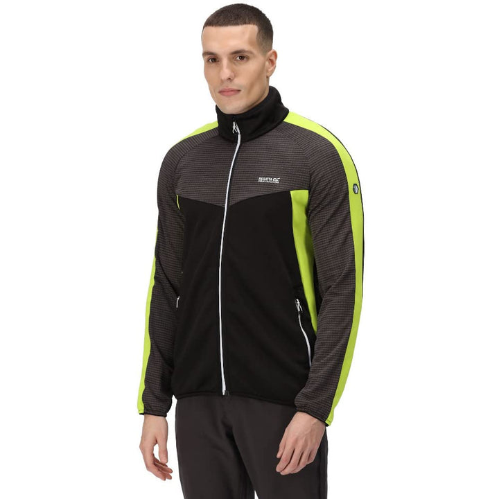 Regatta Herren Midlayer Jacke Yare VI S Black/Bright Kiwi, S Black/Bright Kiwi