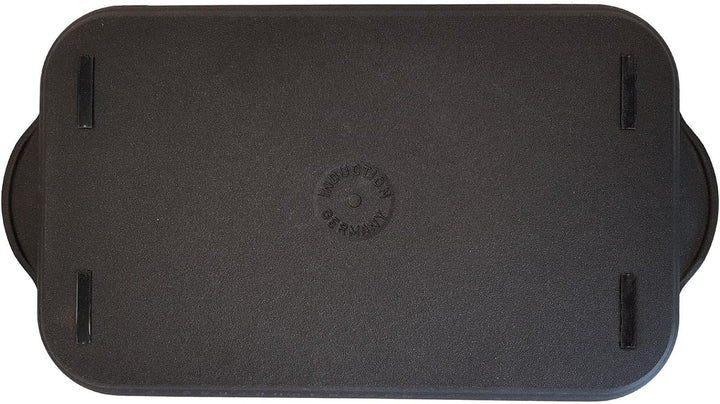 Eurolux BBQ-Grillplatte 43 x 28 cm - alle Herdarten inkl. Induktion - Antihaftversiegelung - Keramik
