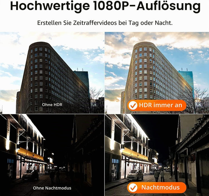 Brinno BCC300-M Video-Zeitraffer-Kit – TLC300 Time Lapse Kamera 1080P FHD HDR, LCD-IPS-Bildschirm, I