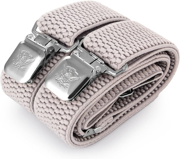 Decalen Hosenträger Herren 40 mm Breit – Elastisch, Verstellbar, X-Form mit Metall-Clips, Einheitsgr