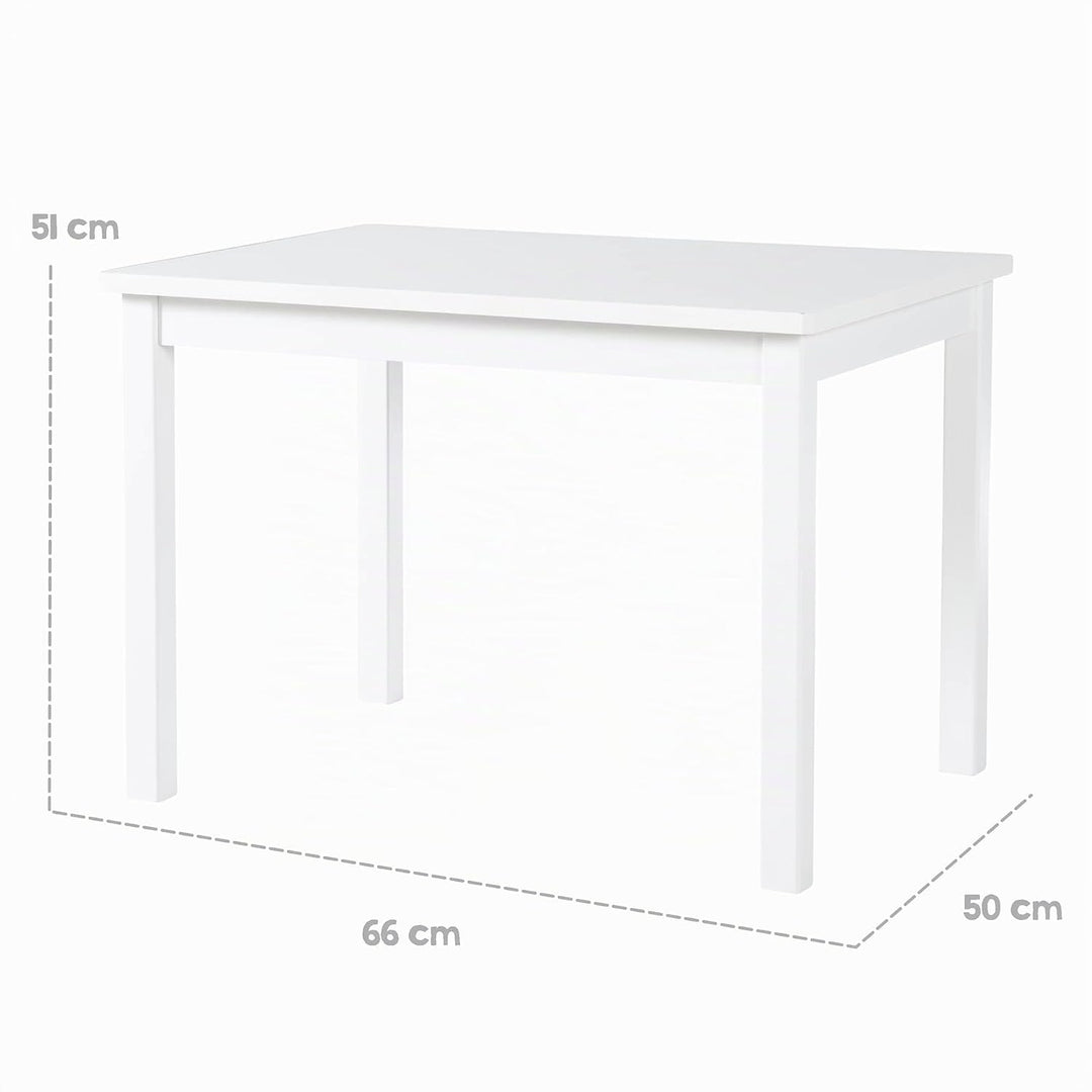 roba Kindertisch, Tisch weiss zum Spielen, Basteln &amp; Malen im Kinderzimmer, HxBxT: 51x66x50 cm, Wei&amp;